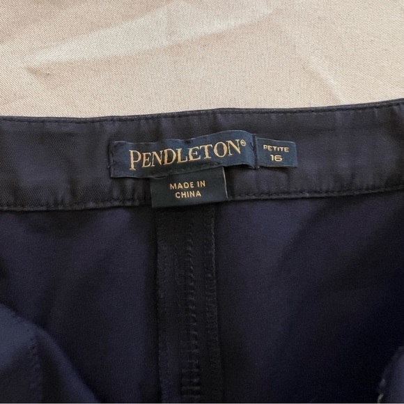 PENDLETON Women’s Stretch Cropped Pull On Pants, Hip Zipper Closure, Size 16P - Picture 4 of 6